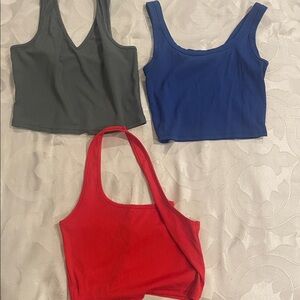 SHEIN Women's Crop Tops - Blue, Red, Pink, Gray